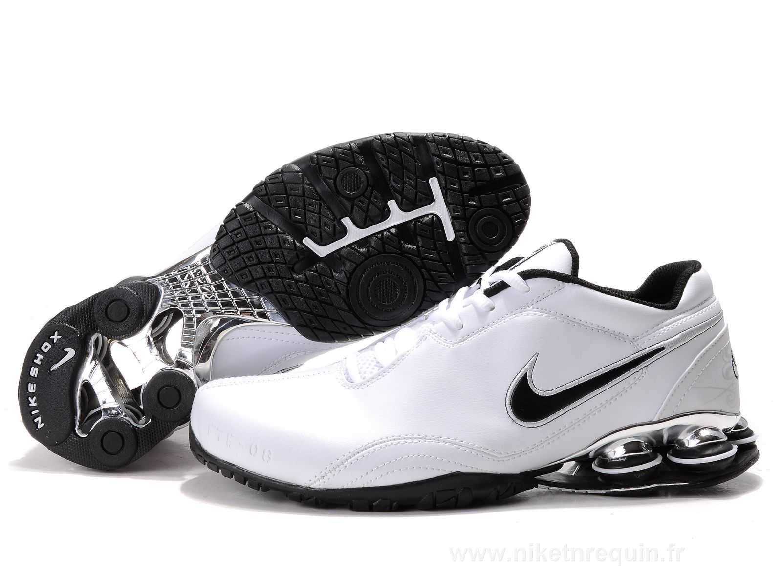 Blanc Et Noir Nike Shox R5 Plaquage